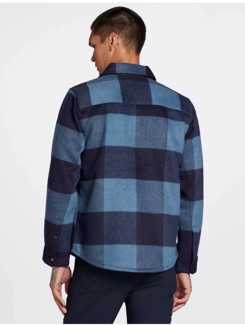 VRST Men's Wool Blend Plaid Shirt Jacket NWOT